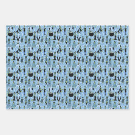 Sixties Witches - Retro Fashion Halloween Inpakpapier Vel