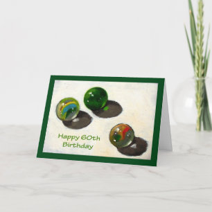SIXTIETH BIRTHDAY: NOG STEEDS MARBLES HEBBEN KAART