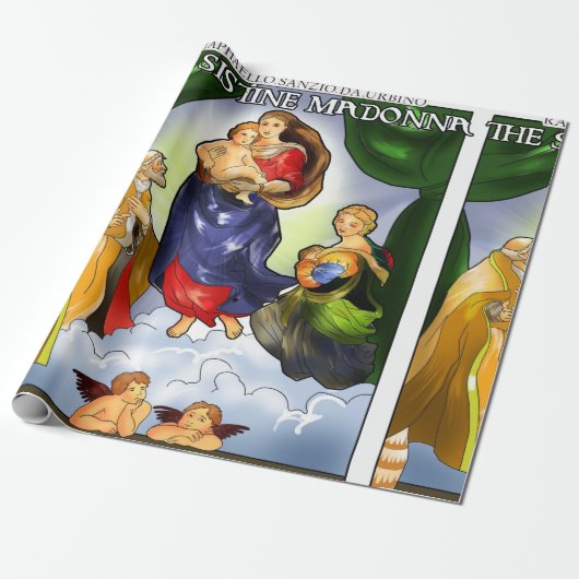 Sixtijn Madonna inpakpapier (Uitgerold)