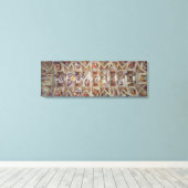 Sixtijnse Kapel, het laatste oordeel, Michelangelo Canvas Afdruk (Insitu (Houten vloer))