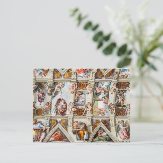 Sixtijnse Kapel Michelangelo - Vaticaan, Rome, Ita Briefkaart (Staand voorkant)