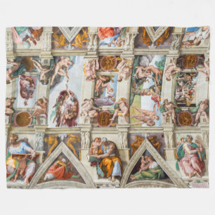 Sixtijnse Kapel Michelangelo - Vaticaan, Rome, Ita Fleece Deken