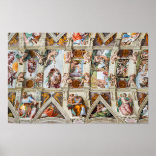 Sixtijnse Kapel Michelangelo - Vaticaan, Rome, Ita Poster