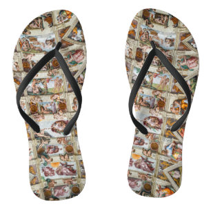 Sixtijnse Kapel Michelangelo - Vaticaan, Rome, Ita Teenslippers