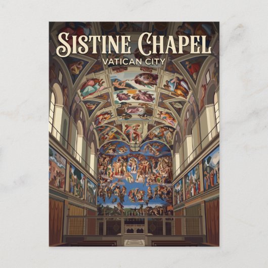 Sixtijnse Kapel Vaticaanstad Briefkaart (Voorkant)