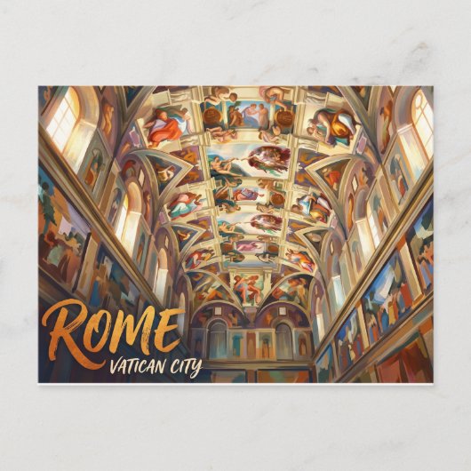 Sixtijnse Kapel Vaticaanstad Briefkaart (Voorkant)
