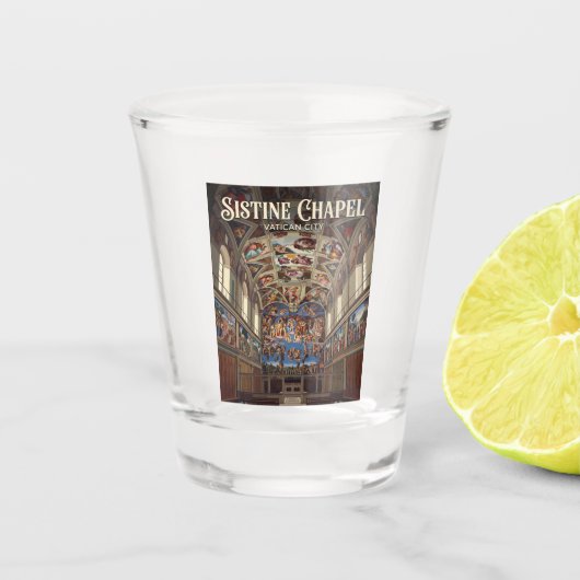 Sixtijnse Kapel Vaticaanstad Shot Glas (Voorkant)