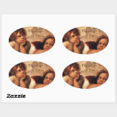 Sixtijnse Madonna denkt aan jou... Ovale Sticker (Vel)