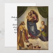 Sixtijnse Madonna van Raphael Kaart (Voorkant / Achterkant)