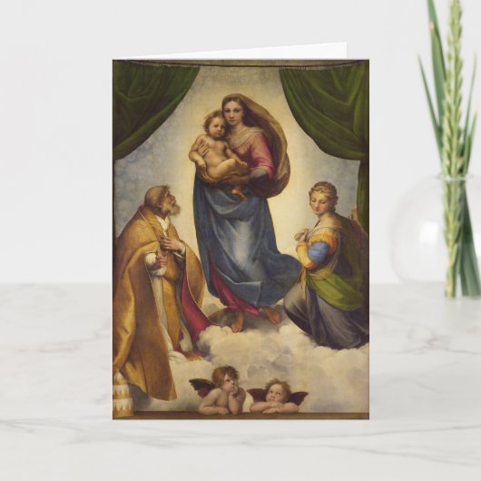 Sixtijnse Madonna van Raphael Kaart (Voorkant)