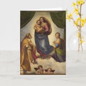 Sixtijnse Madonna van Raphael Kaart (Gele Bloem)