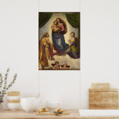 Sixtijnse Madonna van Raphael Poster (Keuken)