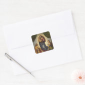 Sixtijnse Madonna van Raphael Vierkante Sticker (Envelop)