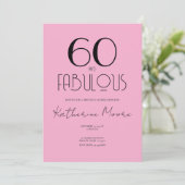Sixty and Fabulous 60th Birthday Party  Kaart (Staand voorkant)