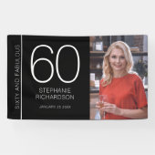 Sixty and Fabulous 60th Birthday Photo Poster Spandoek (Horizontaal)