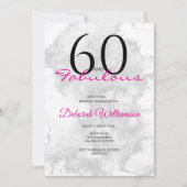 Sixty and Fabulous Black Pink 60th Birthday Kaart (Voorkant)