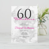 Sixty and Fabulous Black Pink 60th Birthday Kaart (Staand voorkant)