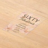 Sixty and Fabulous Black Pink 60th Birthday Party Acryl Uitnodigingen (Laagn)