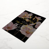 Sixty and Fabulous Black Pink 60th Birthday Party Folie Uitnodiging (Gedraaid)