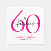 Sixty and Fabulous Name Date 60th Birthday Party Servet (Voorkant)