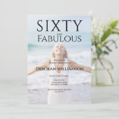 Sixty and Fabulous Photo 50th Birthday Party  Kaart (Staand voorkant)