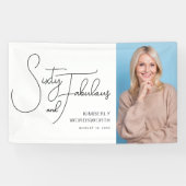 Sixty and Fabulous Photo 60th Birthday Party Spandoek (Horizontaal)