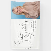 Sixty and Fabulous Photo 60th Birthday Party Spandoek (Verticaal)