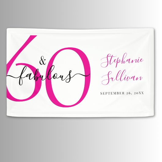 Sixty and Fabulous Pink 60th Birthday Party Spandoek