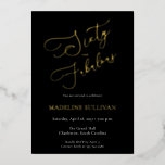 Sixty and Fabulous Script Gold 60th Birthday Party Folie Uitnodiging<br><div class="desc">Sixty and Fabulous script minimal black and gold modern 60th birthday invitation that you can personalize and send out for your sixtieth birthday party celebration. The words "Sixty and Fabulous" are set using popular script font typography. The text colors can be changed using the edit menu.</div>