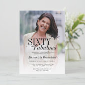 Sixty and Fabulous Stylish Photo 60th Birthday Kaart (Staand voorkant)