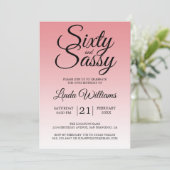 Sixty and Sassy Strawberry Ice 60th Birthday Kaart (Staand voorkant)