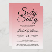 Sixty and Sassy Strawberry Ice 60th Birthday Kaart (Voorkant / Achterkant)