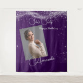 Sixty Birthday photo Wandkleed (Voorkant)