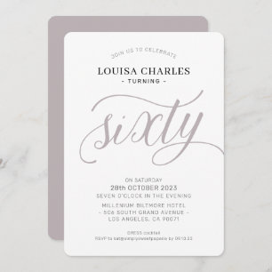 SIXTY elegant verjaardagscentrum modern paddestoel Kaart