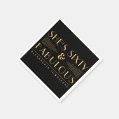 Sixty & Fabulous Lines Art Deco 60th Birthday Servet (Hoek)