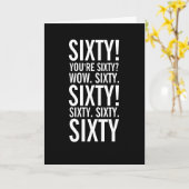 Sixty Funny Getting Old Birthday Card Kaart (Gele Bloem)