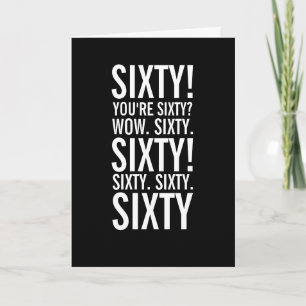 Sixty Funny Getting Old Birthday Card Kaart