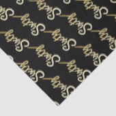 Sixty gold on black birthday or annversary tissuepapier (Detail)