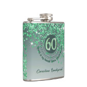 Sixty & Green Glitter & Drink Quote Heupfles (Rechts)