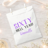 Sixty Hell ja! Paarse 60ste verjaardag Bedankzakje (Geknipt)