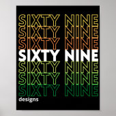 "SIXTYNINE DESIGN" logo Poster (Voorkant)