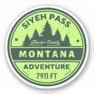 Siyeh Pass Montana wandelpaden Sticker