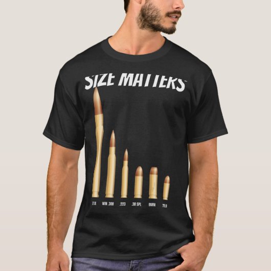Size Matters Bullets T-shirt (Voorkant)