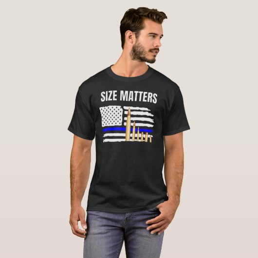 Size Matters Bullets T-shirt (Voorkant volledig)