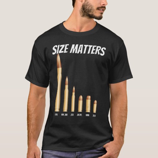 Size Matters Bullets T-shirt (Voorkant)