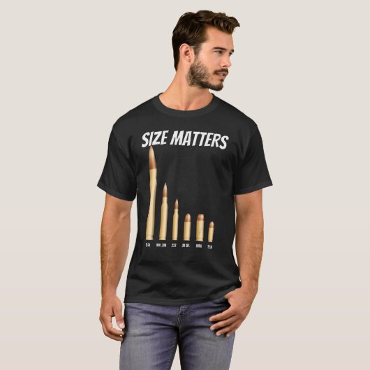 Size Matters Bullets T-shirt (Voorkant volledig)