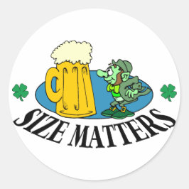 Size Matters - Iers Drink geschenk Ronde Sticker