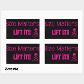 Size Matters - Til het op!! Rechthoekige Sticker (Vel)