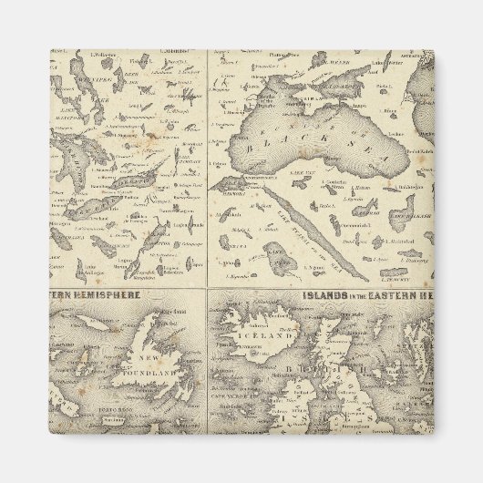 Size of Lakes and Islands Magneet (Voorkant)