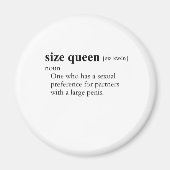 SIZE QUEEN (definitie) Magneet (Voorkant)
